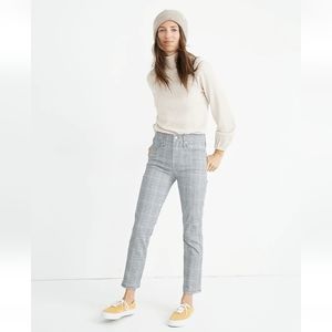 NWOT Madewell Stovepipe Jeans Glen Plaid Edition